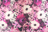 NY designer painterly floral 'poly-silk' twill - pinks