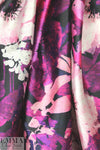 NY designer painterly floral 'poly-silk' twill - pinks