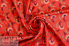 NY designer retro flower graphic 'polysilk' twill