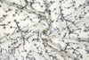 evening blossoms poly 'silk' woven - cream/gray 1.875 yds