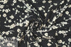 evening blossoms poly 'silk' woven - black/taupe 1.625 yds