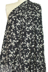 evening blossoms poly 'silk' woven - black/taupe