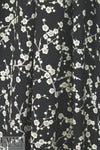evening blossoms poly 'silk' woven - black/taupe