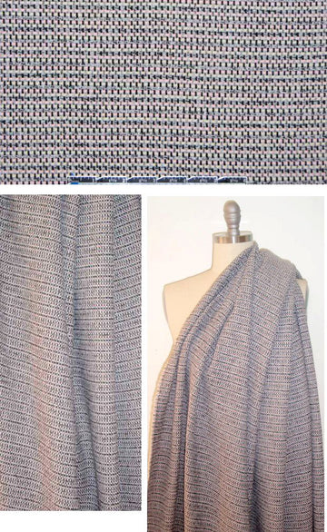 Rebecca Tayl0r basketweave stretch - pink/gray/black