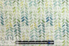 Italian blue/green over-printed wool blend basketweave