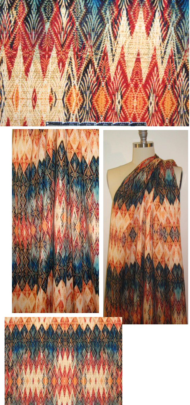 totem island ombre poly crepe de chine .75 yds