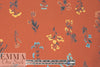 Caroline C0nstas floral polysilk charmeuse - chili