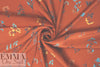 Caroline C0nstas floral polysilk charmeuse - chili