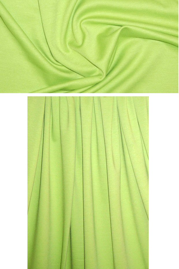 Italian viscose blend ponte doubleknit - lime punch 1.33 yd