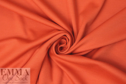 Italian rayon blend ponte 4-way - tangerine
