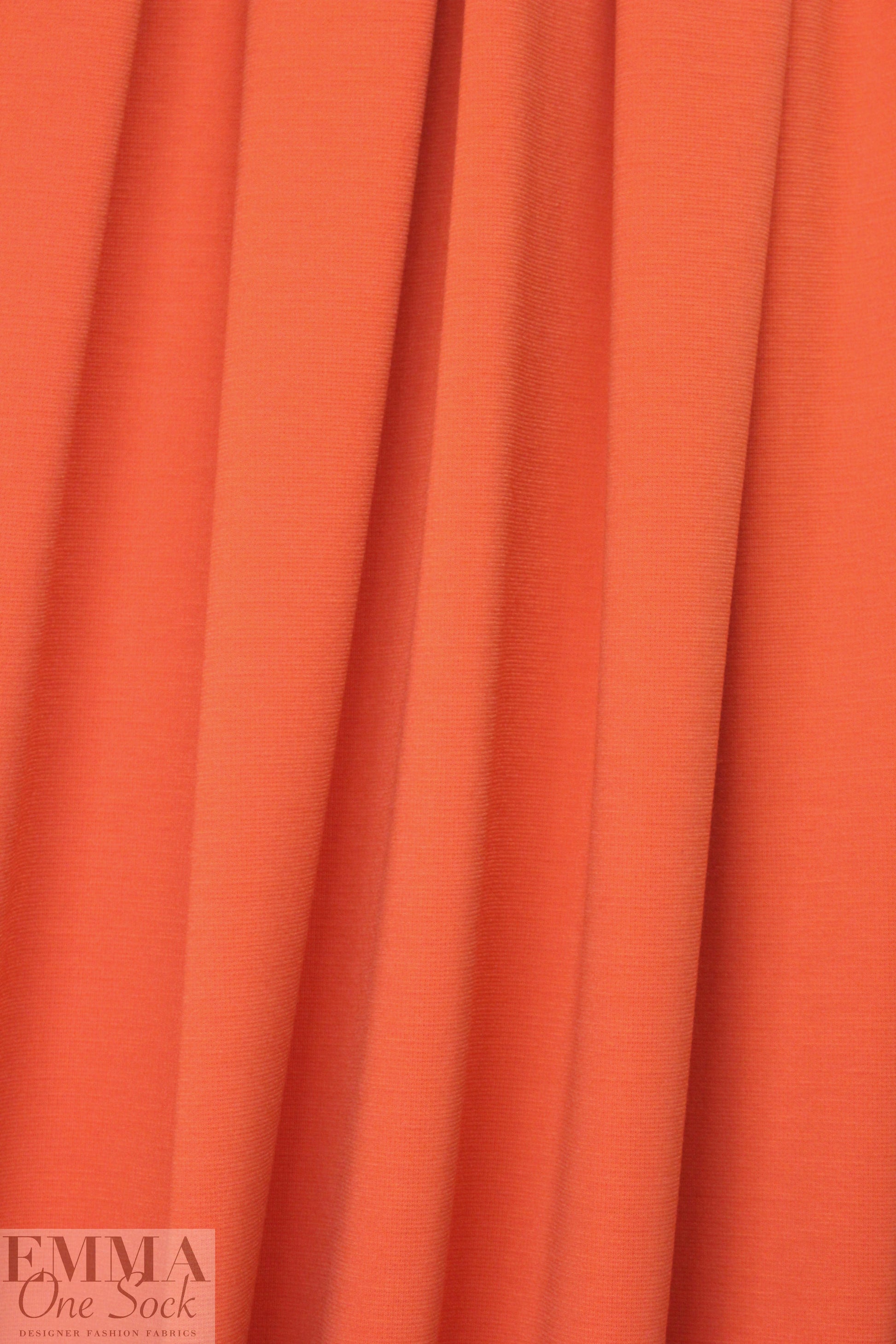 Italian rayon blend ponte 4-way - tangerine