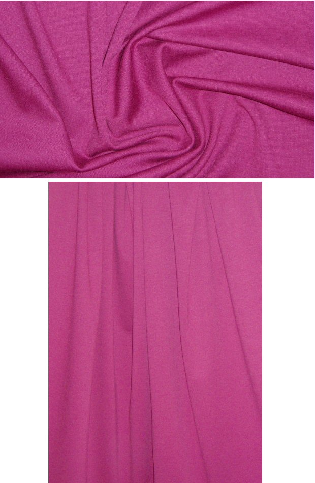 Italian viscose blend ponte doubleknit - deep rose 1.125 yds