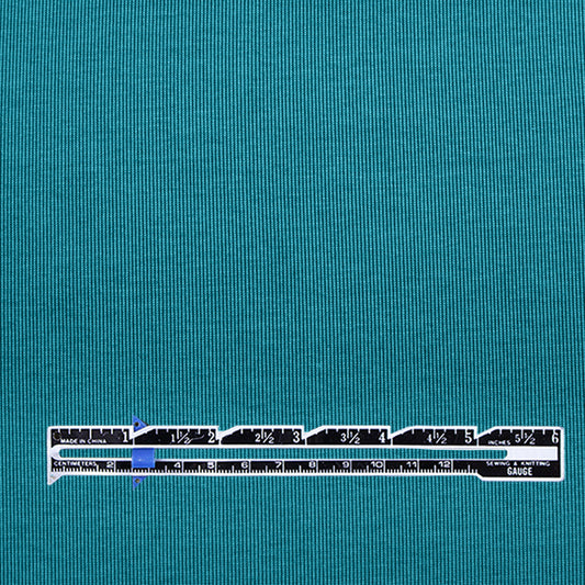 Italian micro-stripe doubleknit - teal blue/black 2.5 yds