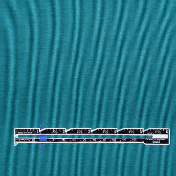 Italian micro-stripe doubleknit - teal blue/black 1.5 yd
