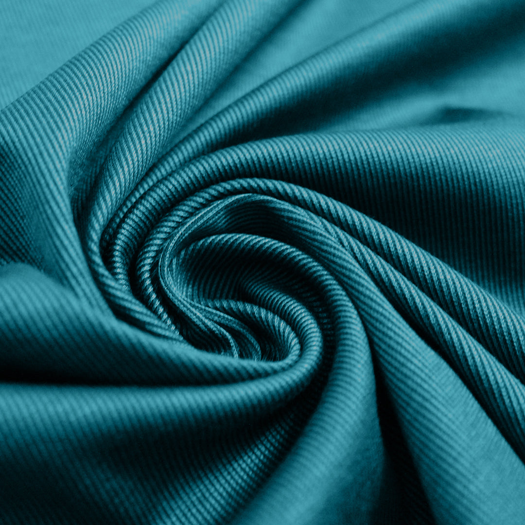 Italian micro-stripe doubleknit - teal blue/black 2 yds