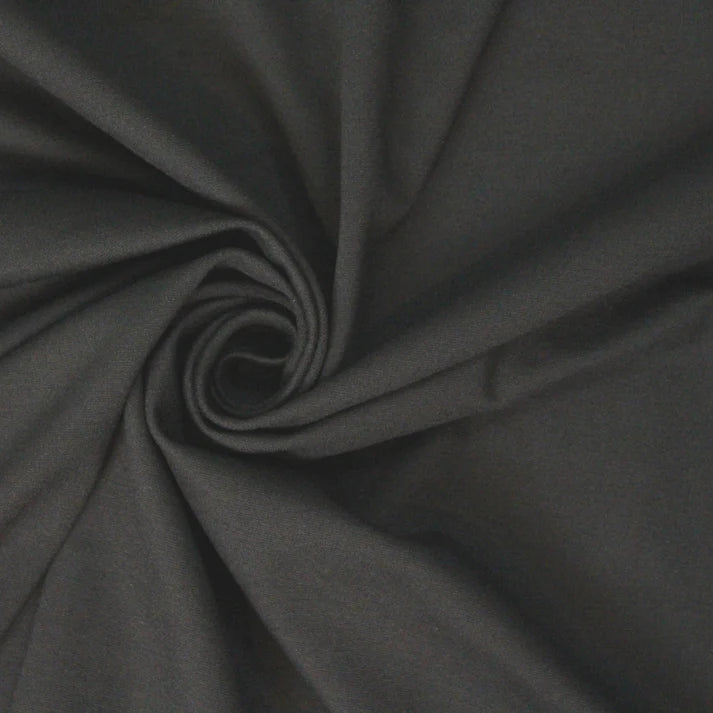 4-way stretch rayon blend ponte - black