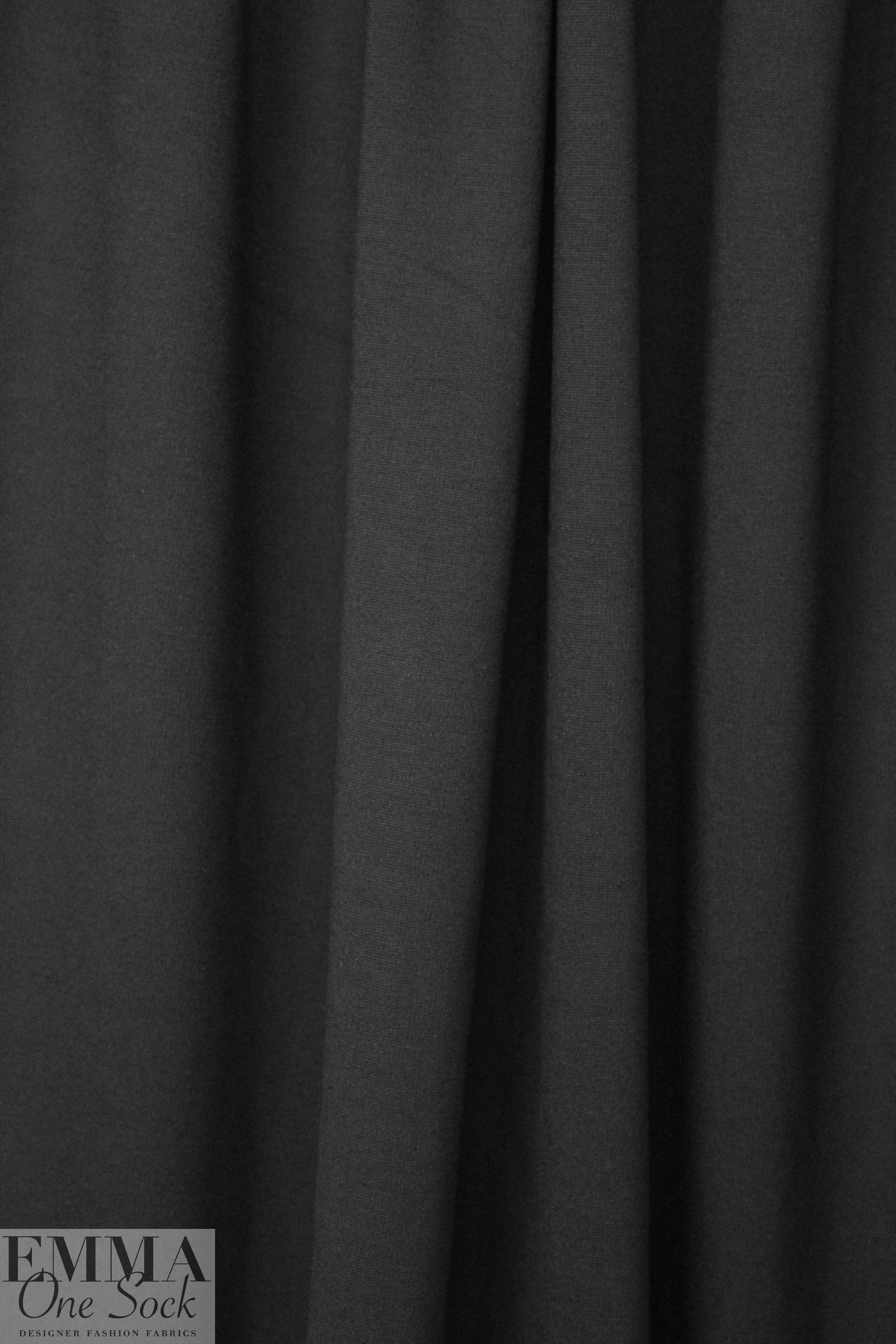 4-way stretch rayon blend ponte - black 2.5 yds