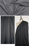 4-way stretch rayon blend ponte - charcoal .70 yds