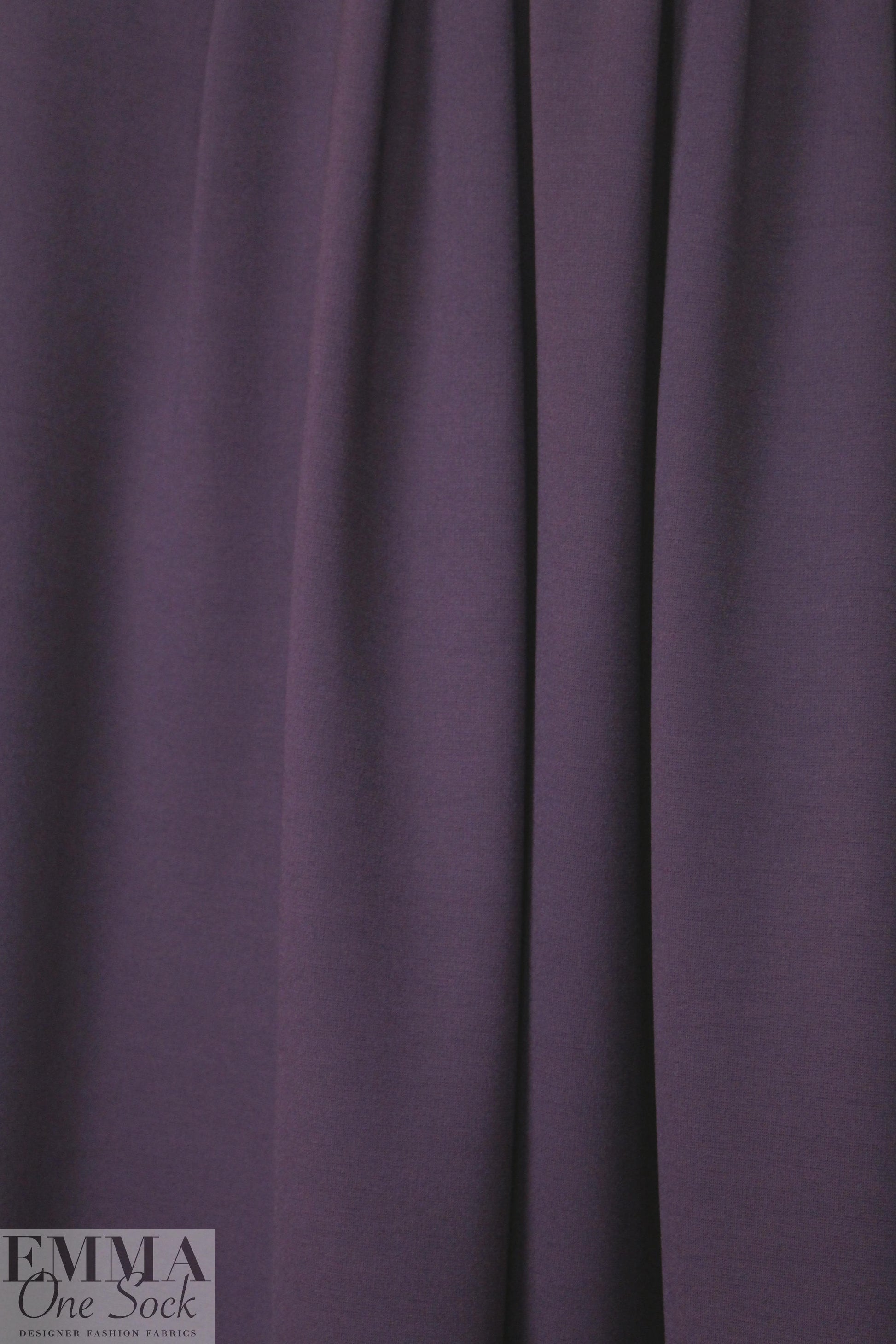 4-way stretch rayon blend ponte - deep plum .5 yds