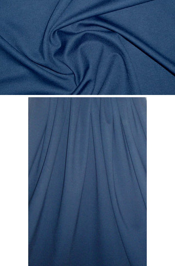 4-way stretch rayon blend ponte - navy 1.375 yds