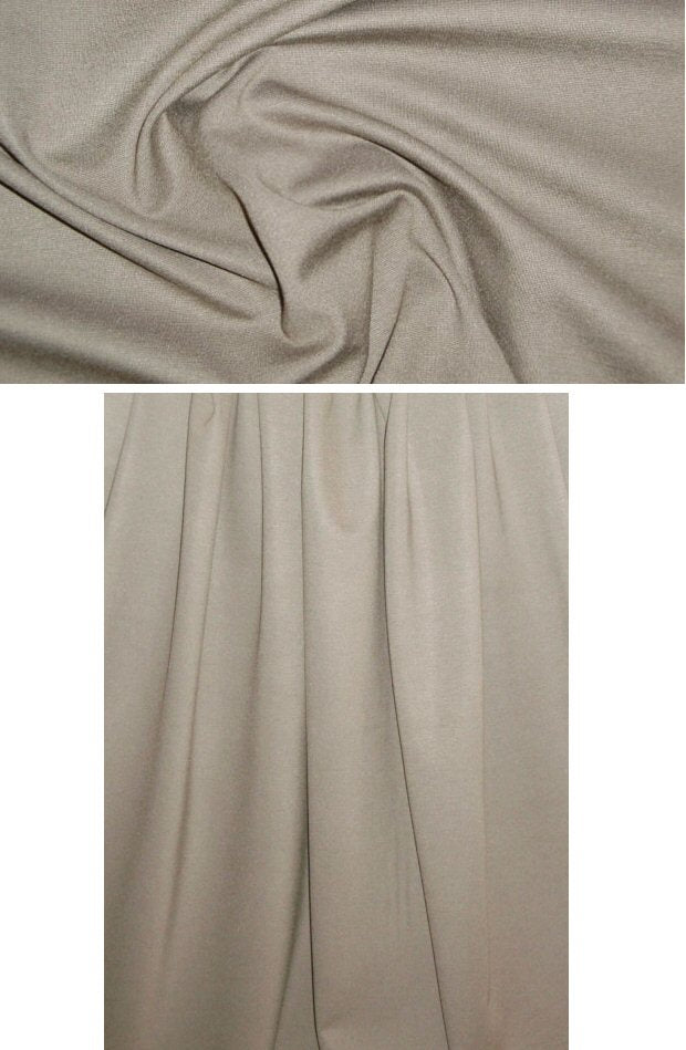 4-way stretch rayon blend ponte - taupey gray 1.375 yd