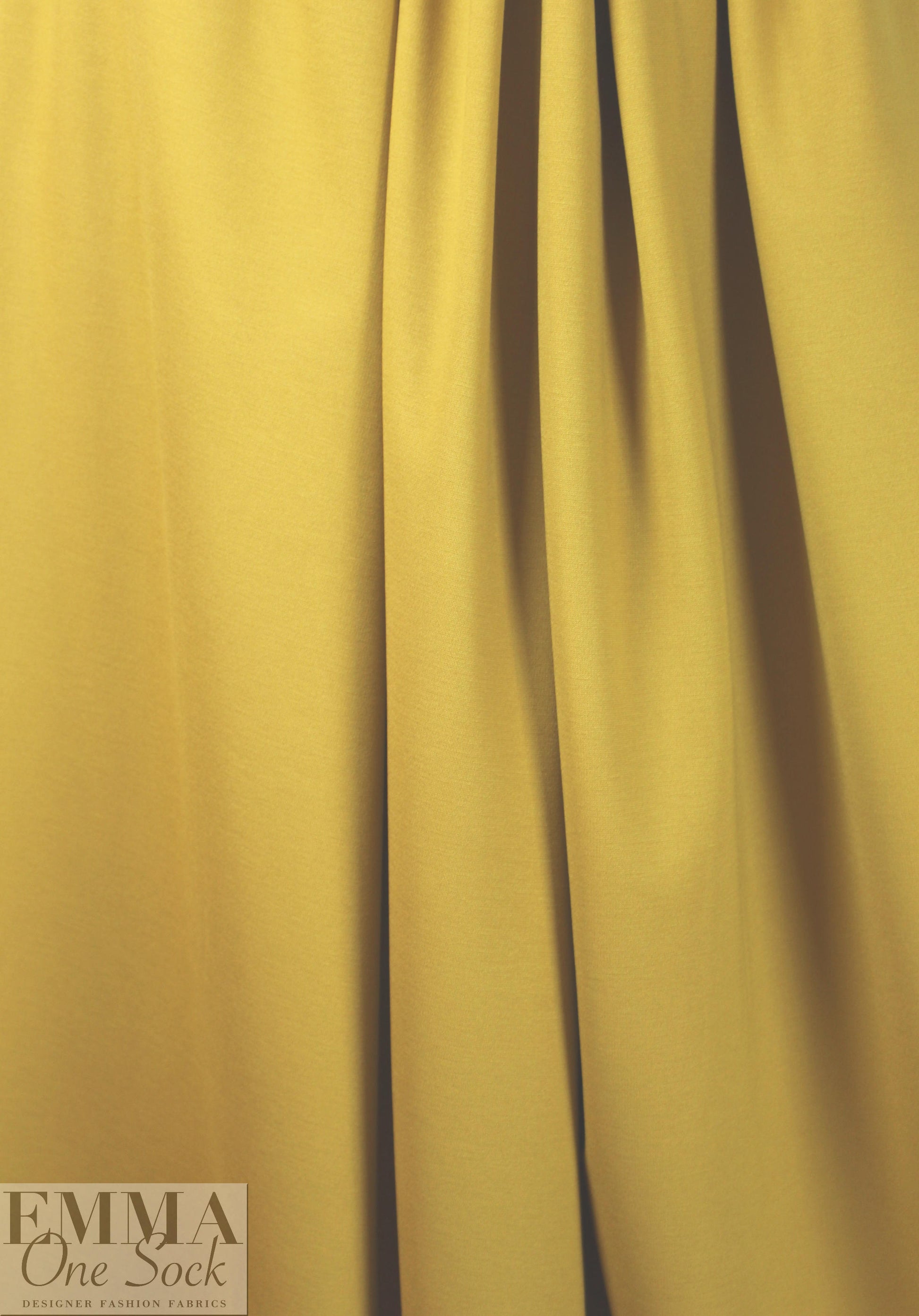 4-way stretch rayon blend ponte - mustard