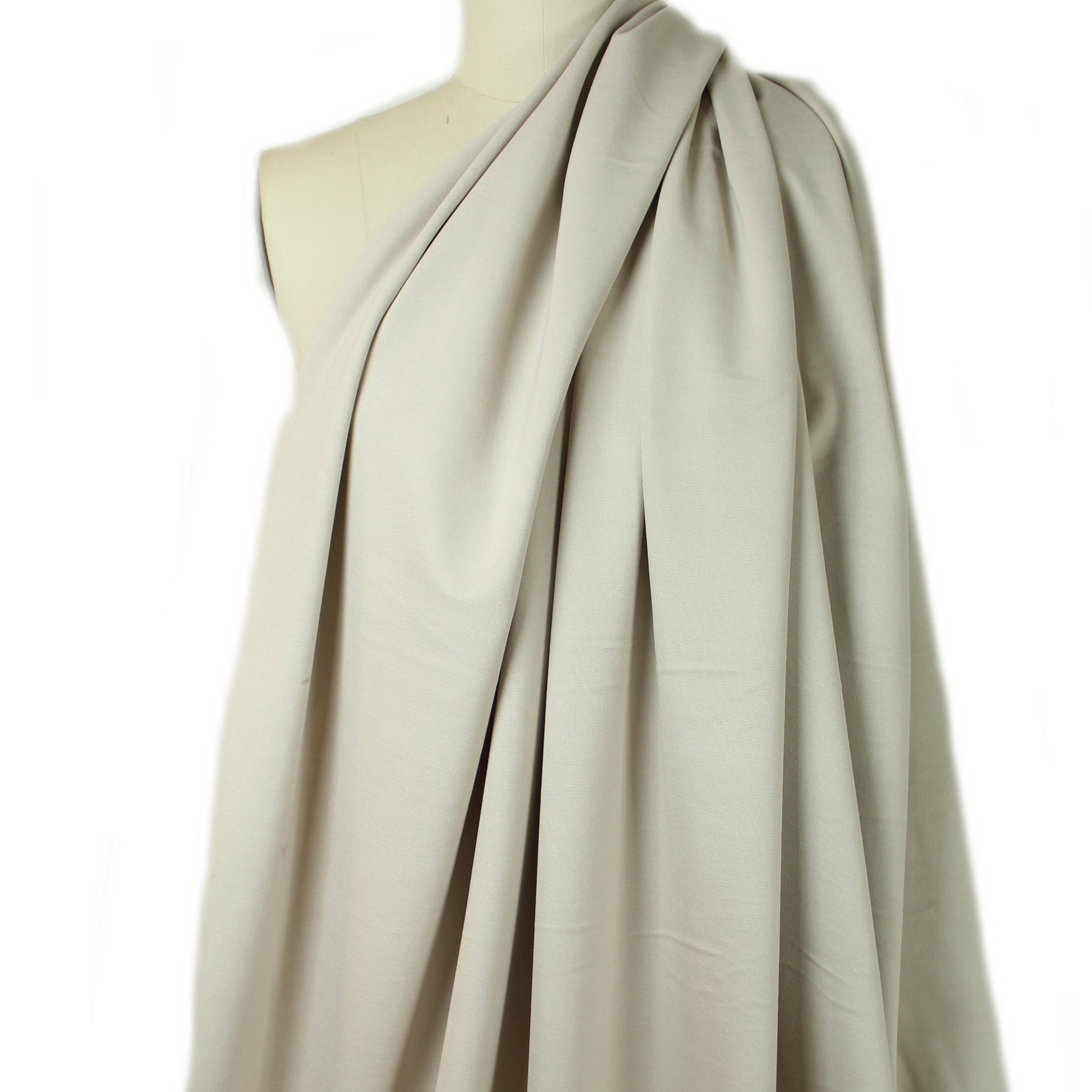 4-way stretch rayon blend ponte - light khaki