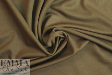 4-way stretch rayon blend ponte - cool brown .75 yds