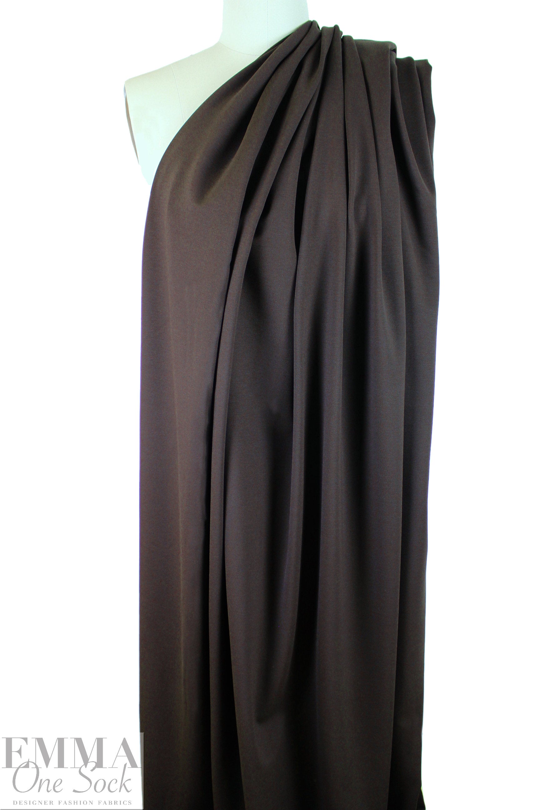 4-way stretch rayon blend ponte - espresso 2.125 yd