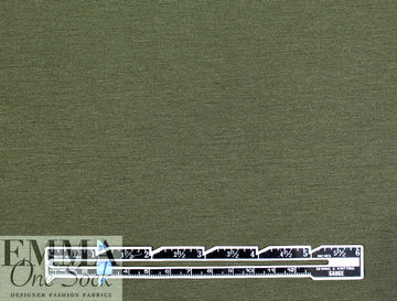 4-way stretch rayon blend ponte - military 2 yd