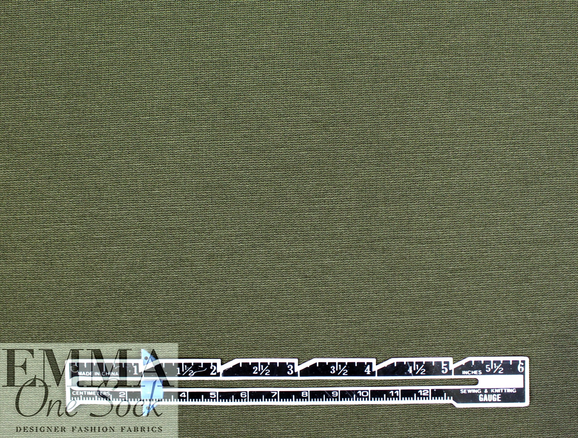 4-way stretch rayon blend ponte - military .5 yds