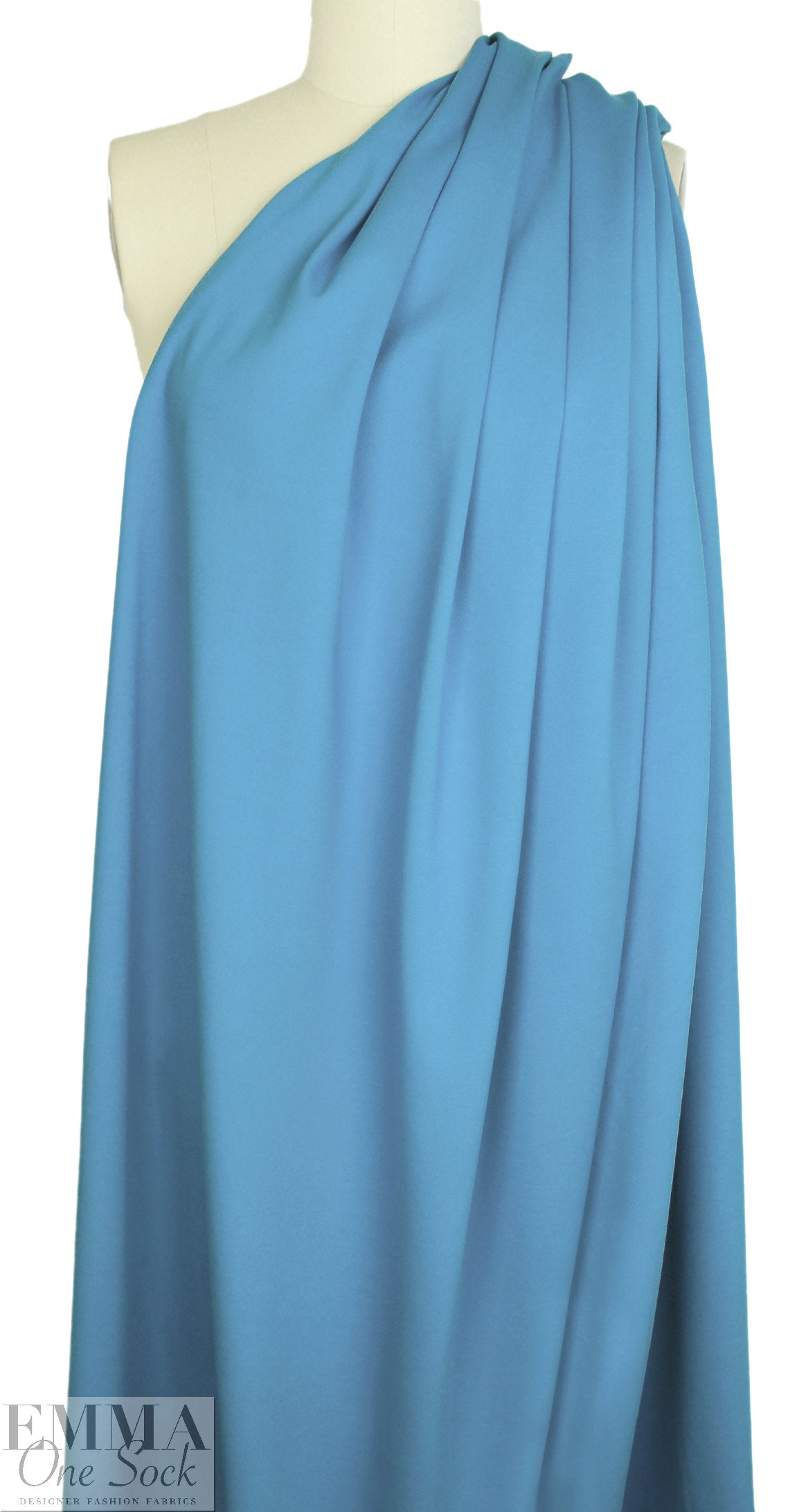 Oeko-Tex cert. rayon blend ponte - french blue 1.5 yd