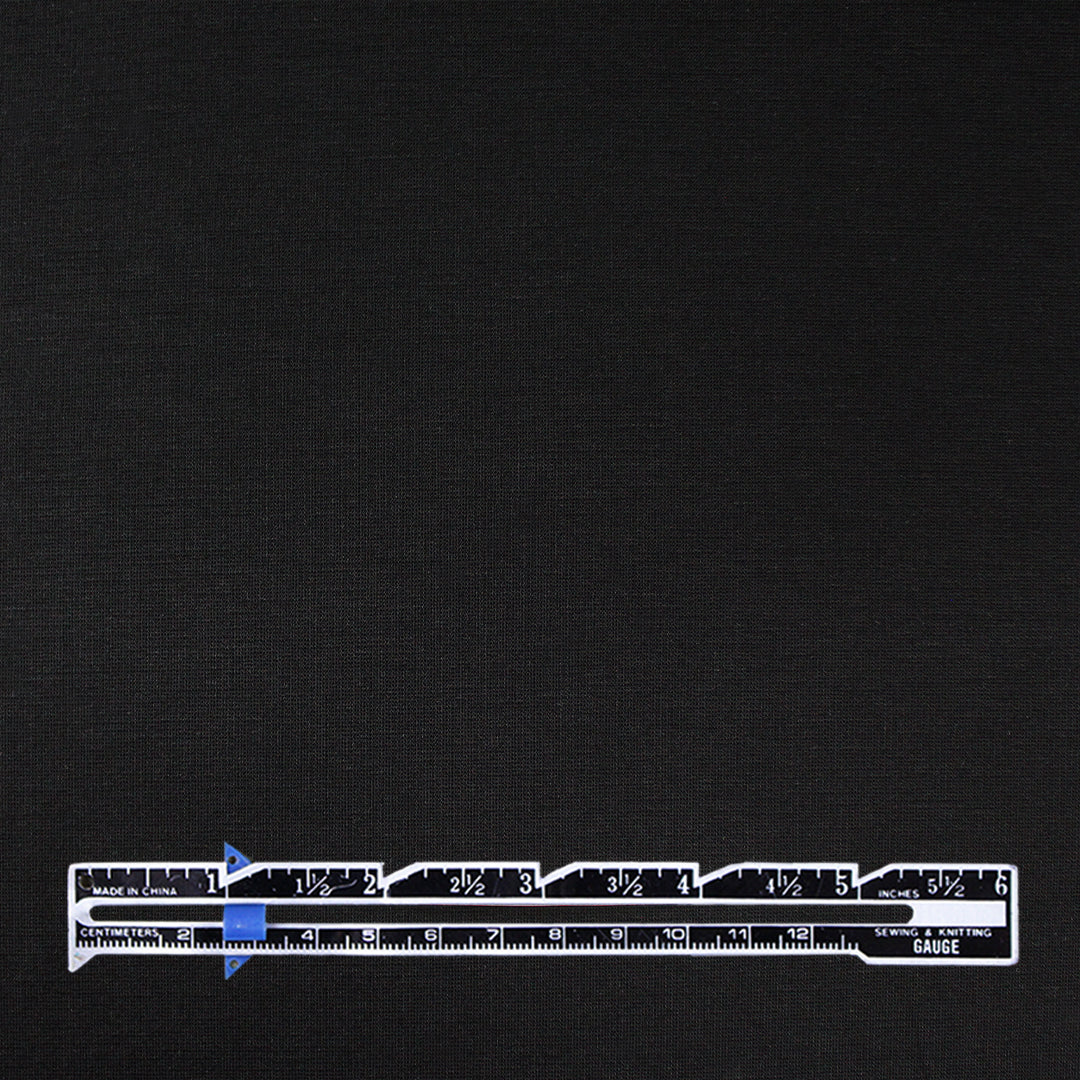 4-way stretch ponte leggero - black, Oeko-Tex cert. 1.25 yds