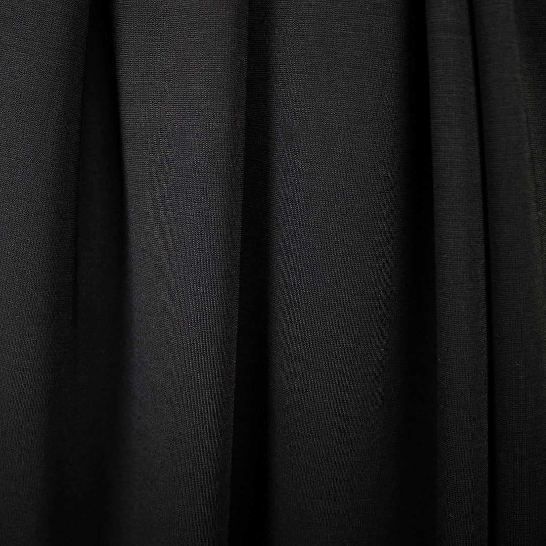 4-way stretch ponte leggero - black, Oeko-Tex cert. .75 yds