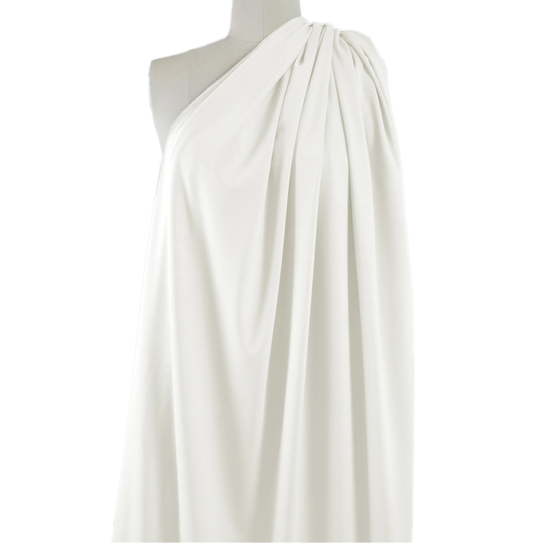 4-way stretch ponte leggero - creamy ivory, Oeko-Tex cert. 1.25 yds