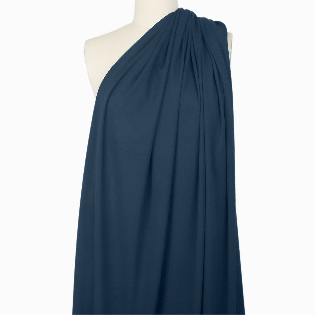 4-way stretch ponte leggero - navy, Oeko-Tex cert. 1.5 yds