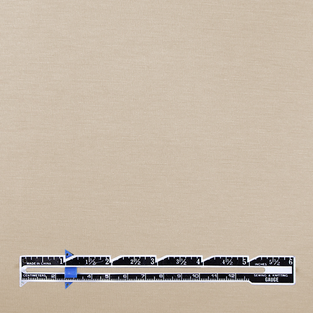 4-way stretch ponte leggero - sand, Oeko-Tex cert. .5 yds