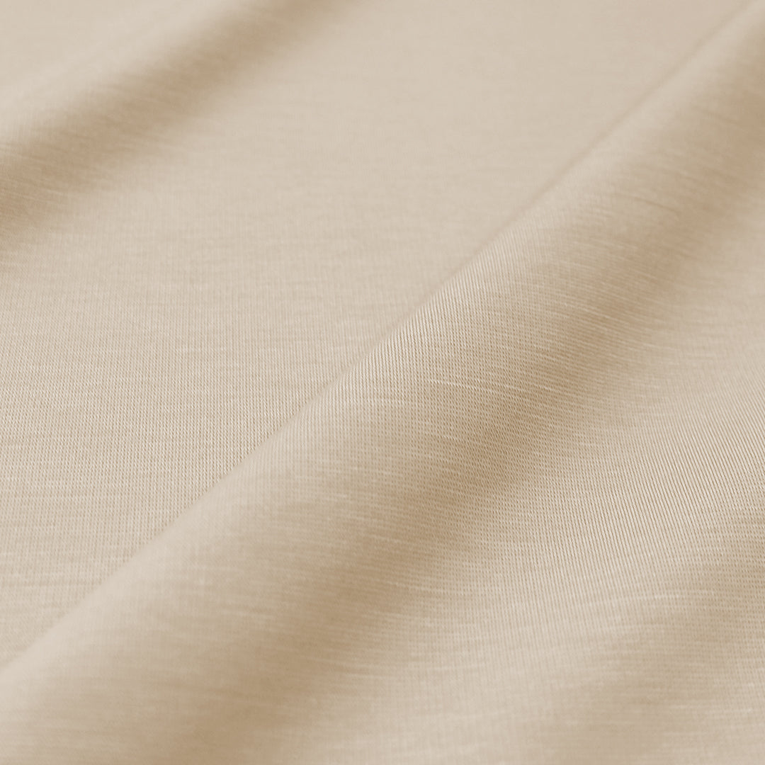 4-way stretch ponte leggero - sand, Oeko-Tex cert. .5 yds