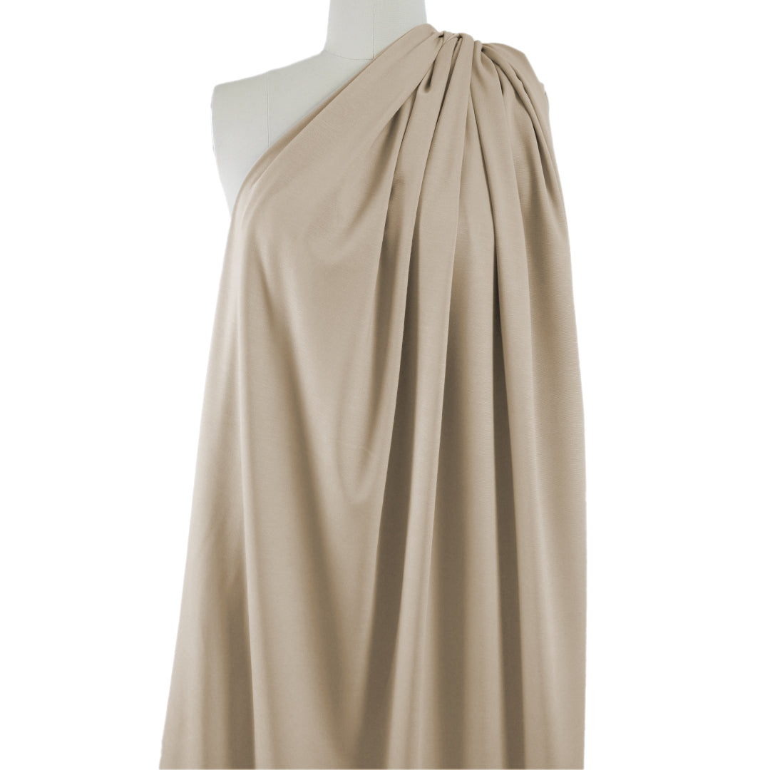 4-way stretch ponte leggero - sand, Oeko-Tex cert. 1.5 yds