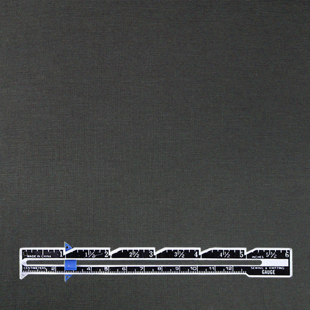 4-way stretch ponte leggero - dark charcoal, Oeko-Tex cert. 1.25 yds