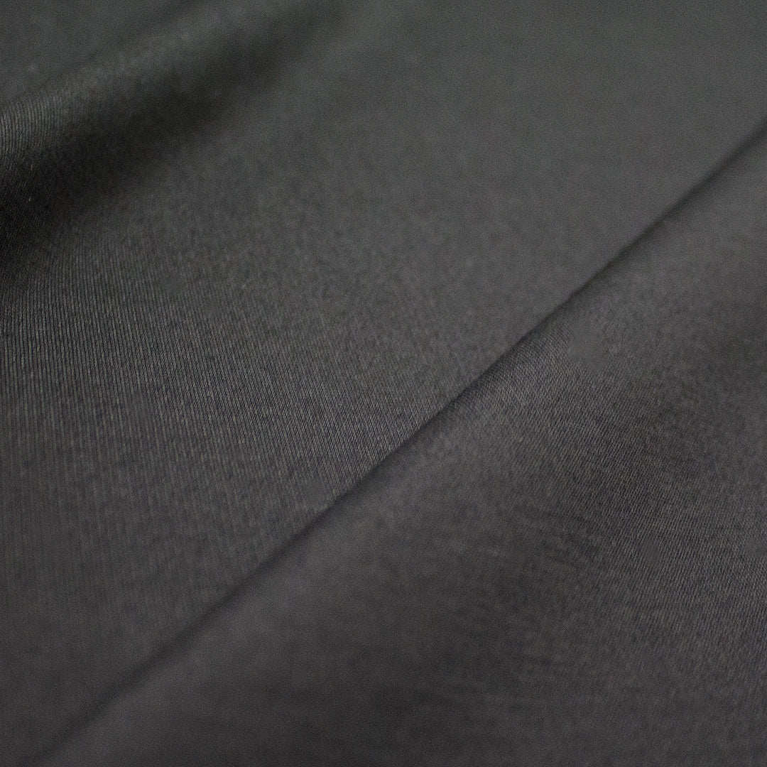 4-way stretch ponte leggero - dark charcoal, Oeko-Tex cert. 1.25 yds
