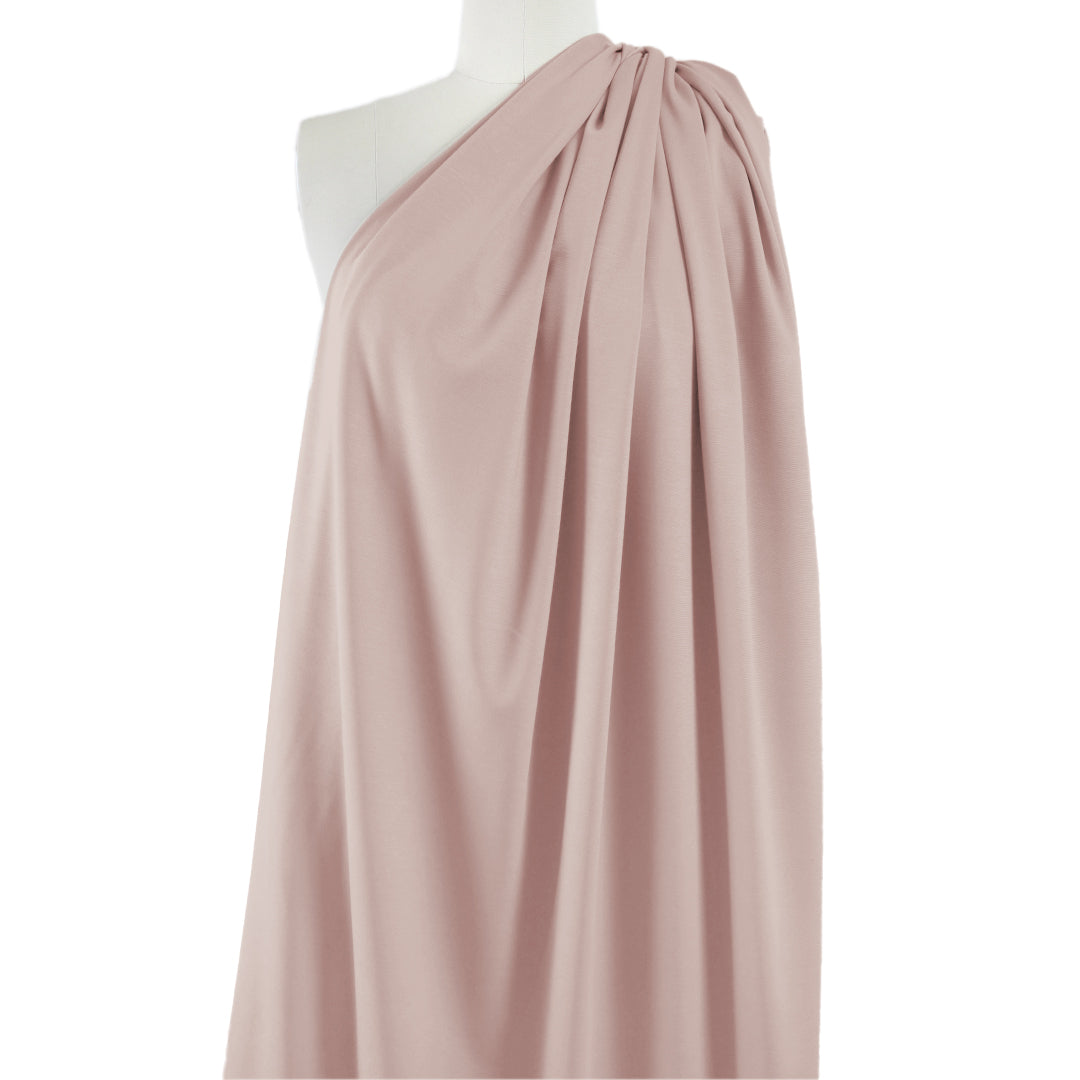 4-way stretch ponte leggero - blush, Oeko-Tex cert. 1.25 yd