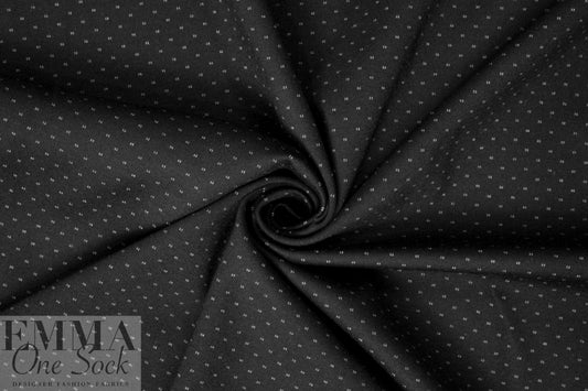 black/white mini double dot/double stripe ponte 1.75 yds