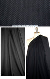 black/white mini double dot/double stripe ponte .75 yds
