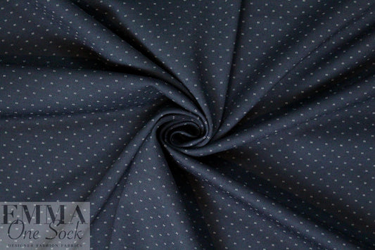 navy/white mini double dot/double stripe ponte