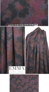 watercolor floral ponte - wine/indigo/brick .75 yds