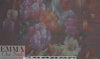 abstracted flowers ponte - wine/chili