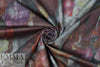 abstracted flowers ponte - wine/chili