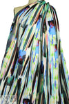 streaky abstract digital scuba knit print 1.625 yds Minor Flaw