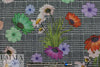 houndstooth check and flowers ponte print 1.25 yds